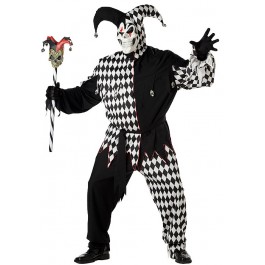 Men's Evil Jester Scary Demon Party Costume