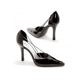 4 Inch Heel Pump Women'S Size Shoe With Rhinestone Detailed Criss-Cross Straps