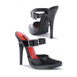 5 Inch Heel Closed Toe Sandal Women'S Size Shoe With Rhinestone Buckle