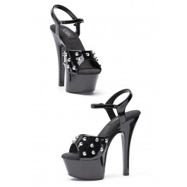 6 Inch Heel Sandal Women'S Size Shoe With 2 Inch Platform And Studded Spikes