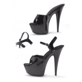 6 Inch Pointed Stiletto Heel Women'S Size Shoe With Removable Ankle Strap