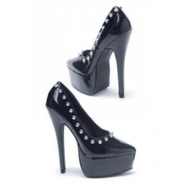 6.5 Inch Stiletto Heel Pump Women'S Size Shoe With Silver Studded Spikes