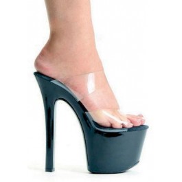 7 Inch Heel Sandal Women'S Size Shoe With Double Mule Strap