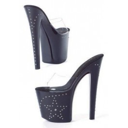 8 Inch Heel Sandal Women'S Size Shoe With Rhinestone Star On Platform