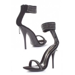 4.5 Inch Heel Lamy Sandal Women'S Size Shoe With 1/2 Inch Platform And Rhinestones