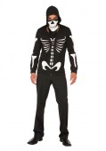 2 Pc. Costume Includes Zip Front Hoodie And Bandana. Glow In The Dark
