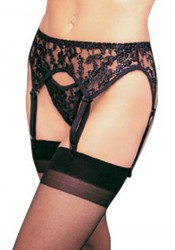 Lace Garter Belt With Matching Thong