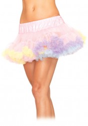 Mini Tulle Rainbow Ruffled Petticoat