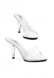4 Inch Heel Clear Mule Women'S Size Shoe