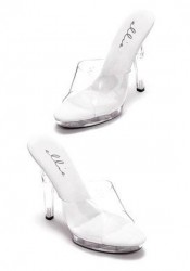5 Inch Heel Clear Mule Women'S Size Shoe